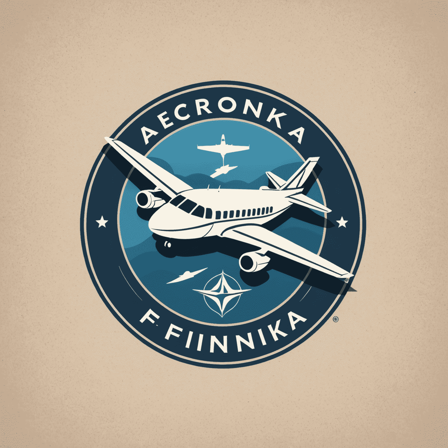 Aerodomefinka.com logo featuring a stylized airplane and financial symbol